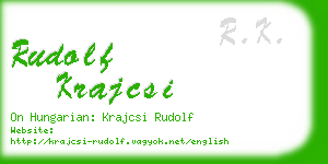 rudolf krajcsi business card